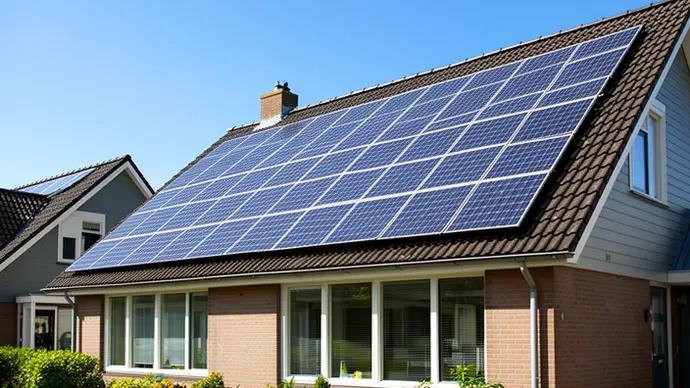 Zonnepaneel installateur plaatst panelen op een dak
